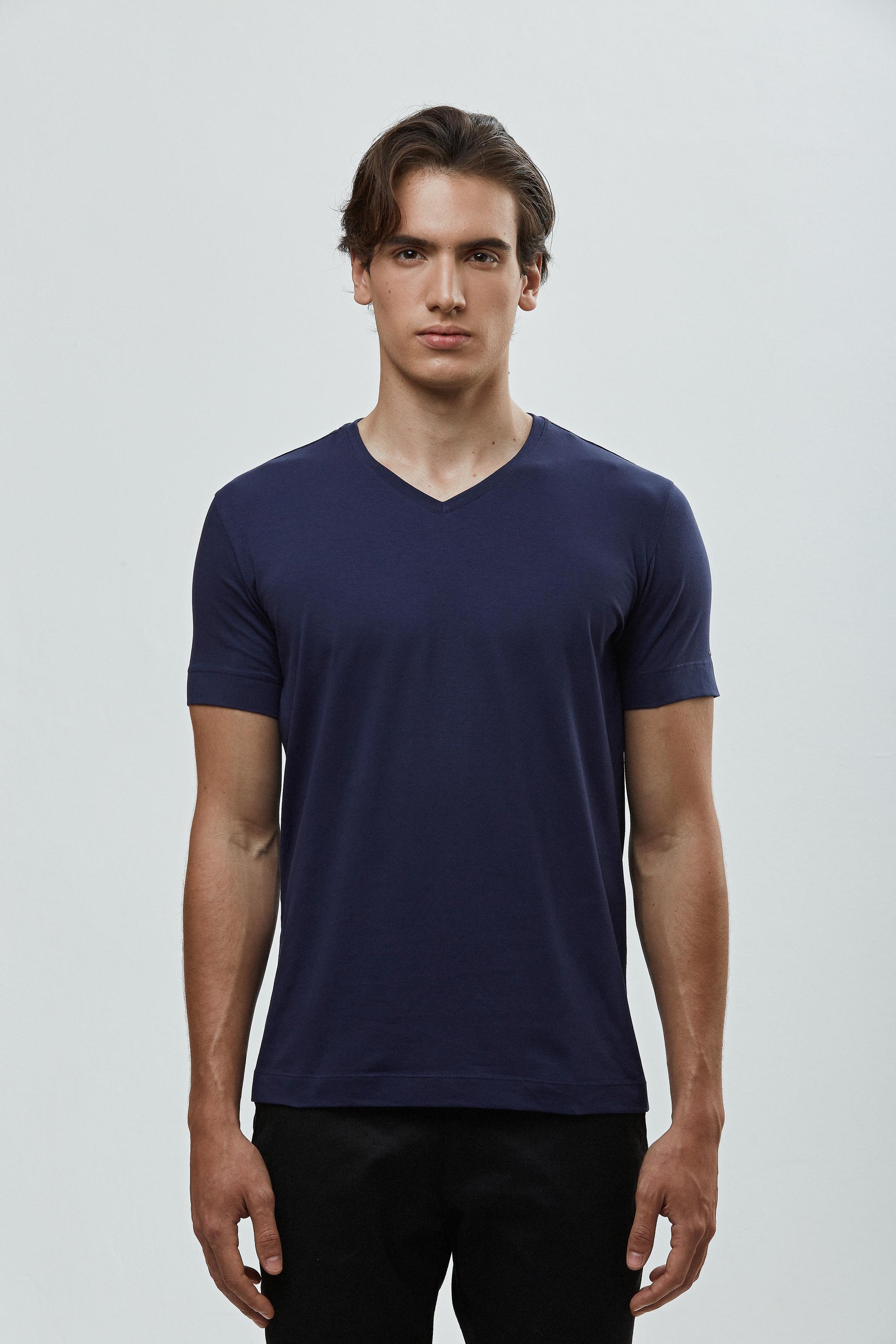 Camiseta Classic 'logo' Gola V - Algodão Egípcio