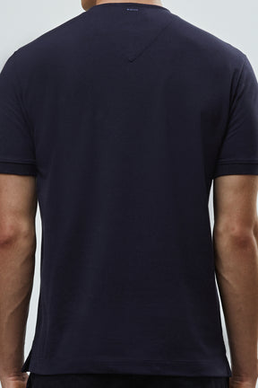 Camisa Henley Collar 'logo' - Piquet Pima